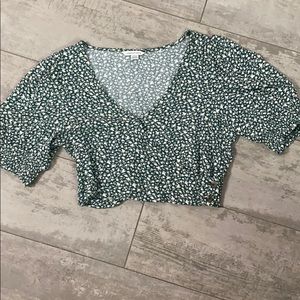 Flower print crop top